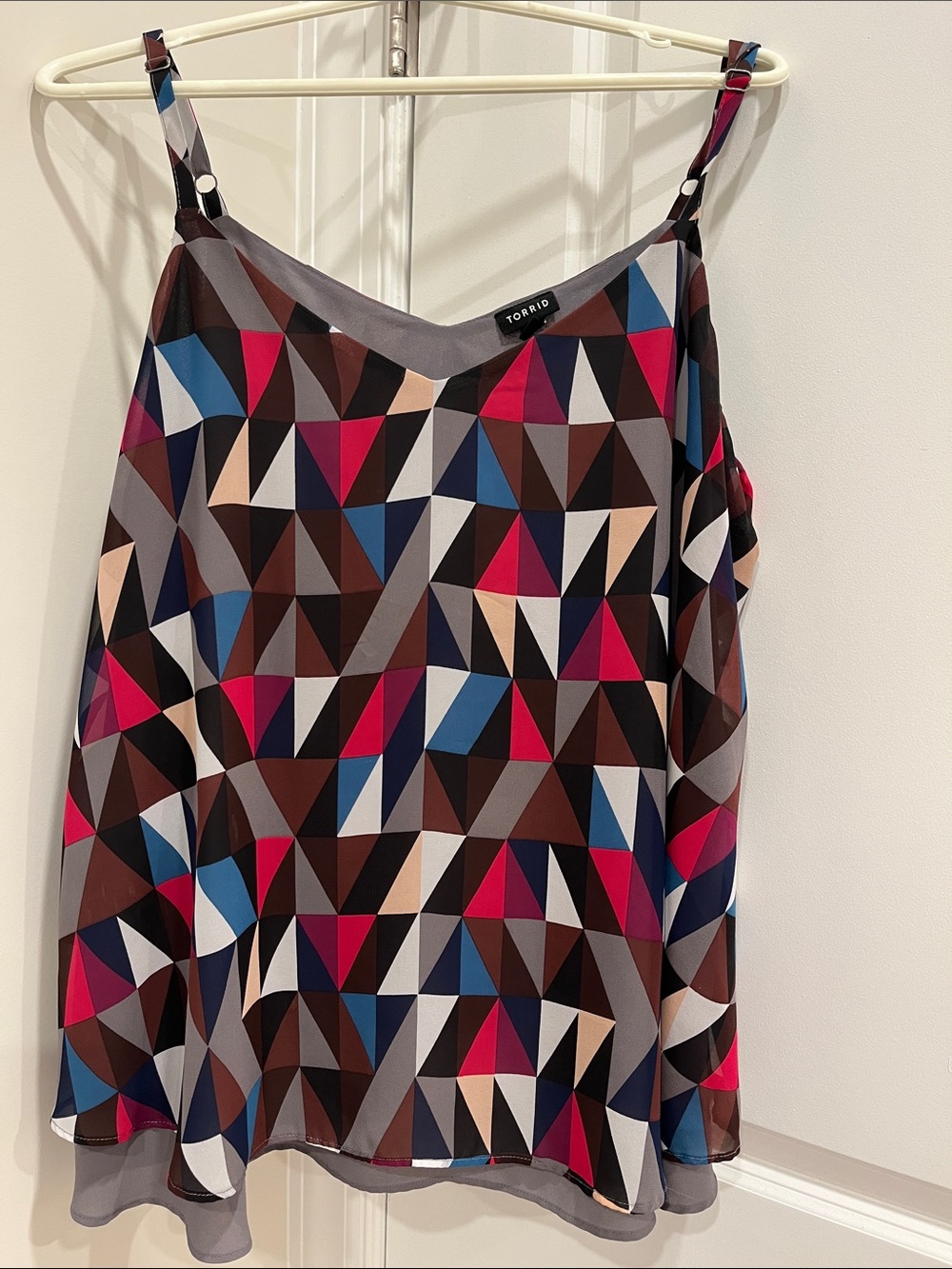 torrid Multicolor Geometric Cami with Adjustable Straps